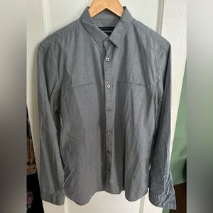 John Varvatos Men’s Grey Button Down